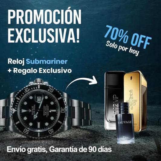 Reloj Exclusivo + Perfume Gratis 🔥 - Oferta Imperdible SOLO POR HOY!
