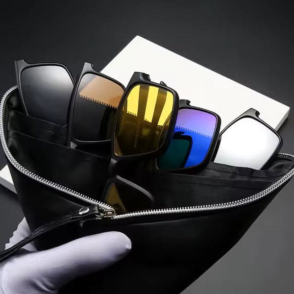 COMBO GAFAS MAGNETICAS 5 LENTES + ESTUCHE 🎁